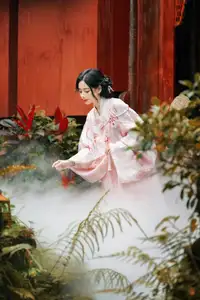 VGU No.165: Discover the Grace of Asian Hanfu Beauty Amidst a Romantic Garden Scene.-13
