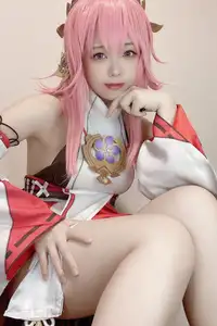 Coser Rizuna's Yae Miko Cosplay (91P) - Captivating Beauty from Genshin Impact-6