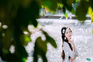 VGU No.43: Vietnamese Grace A Young Woman in Elegant White Ao Dai Bathed in Morning Sunlight-4