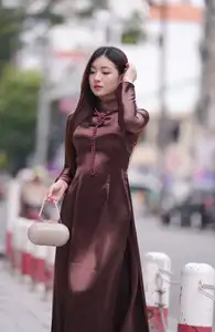 Elegant Modern Ao Dai Beauty Captivates on City Streets | Graceful & Alluring 1000025274-3