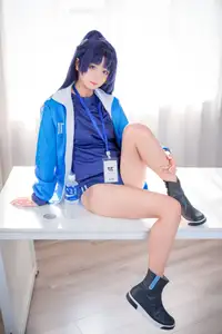 Discover the Alluring Charm of Coser Xi Huan Ai Li Ma in Yuuka's Gymnastics Outfit (56P)-27