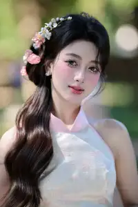 Discover the gentle charm of an Asian beauty in elegant attire, exuding grace and allure 1000025175-2