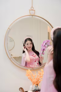VGU No.68: Pink Ao Dai Grace – Captivating Vietnamese Beauty of a Radiant Young Woman-3