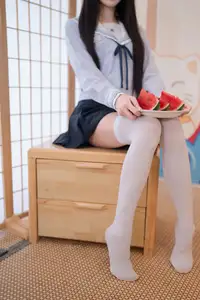 Charming Schoolgirl in Uniform: A Glimpse into Summer Reverie-1