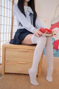 Charming Schoolgirl in Uniform: A Glimpse into Summer Reverie-31