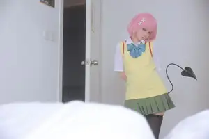 Coser G44 Mengmeng: Dive into the Sweet Charm of Pink Hair Cosplay | 23P Collection-3