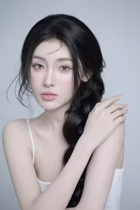 VGU No.89: Captivating Natural Beauty A Pensive Girl with Elegant Braids-5