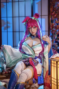 Coser Kaneko's Stunning Spirit Blossom Ahri Cosplay - A Mystical Journey in League of Legends-1