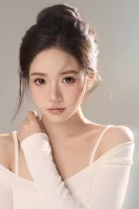 VGU No.37: Unveil the Pure Beauty and Pensive Aura in this Captivating Elegant Portrait.-1