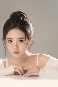 VGU No.37: Unveil the Pure Beauty and Pensive Aura in this Captivating Elegant Portrait.-8