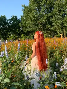 Coser Chunmomo | Ethereal Bride in a Dreamy Flower Garden Wedding Dress-16