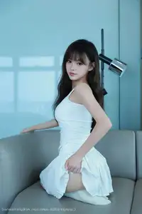 Discover Nuo Mi's Alluring Elegance in a Pristine White Dress - Exclusive XiuRen Collection No.10702-27