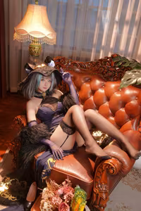 Coser Xi Huan Ai Li Ma Alluring Cheshire Qipao Cosplay Unveiling 37 Captivating Photos-15