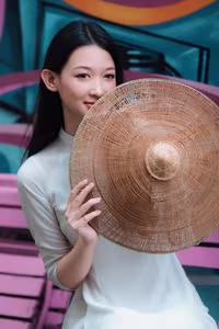 VGU No.79: Elegant Vietnamese Ao Dai Beauty on Hanoi Train Street-5