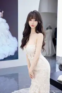 Yue Er Yue Er Shines in Pristine Wedding Gown: Captivating XiuRen No.10663 Collection-15