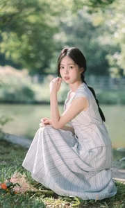 VGU No.139: Tranquil Beauty of a Girl in Nature | Relaxing Moment Under Lush Green Trees-0