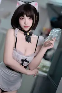 Coser Bangni's Little Cat's Diary Part01: Charming Nekomimi Maid Cosplay Unveiled-0