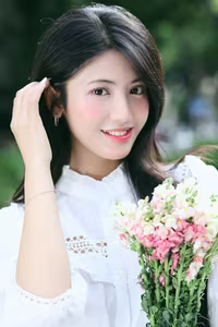 VGU No.58: Elegant Beauty of a Vietnamese Girl: Gentle, Pristine Smile in Sunlight.-8