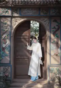 Graceful Vietnamese Woman: Timeless Traditional Charm 1000026935-5